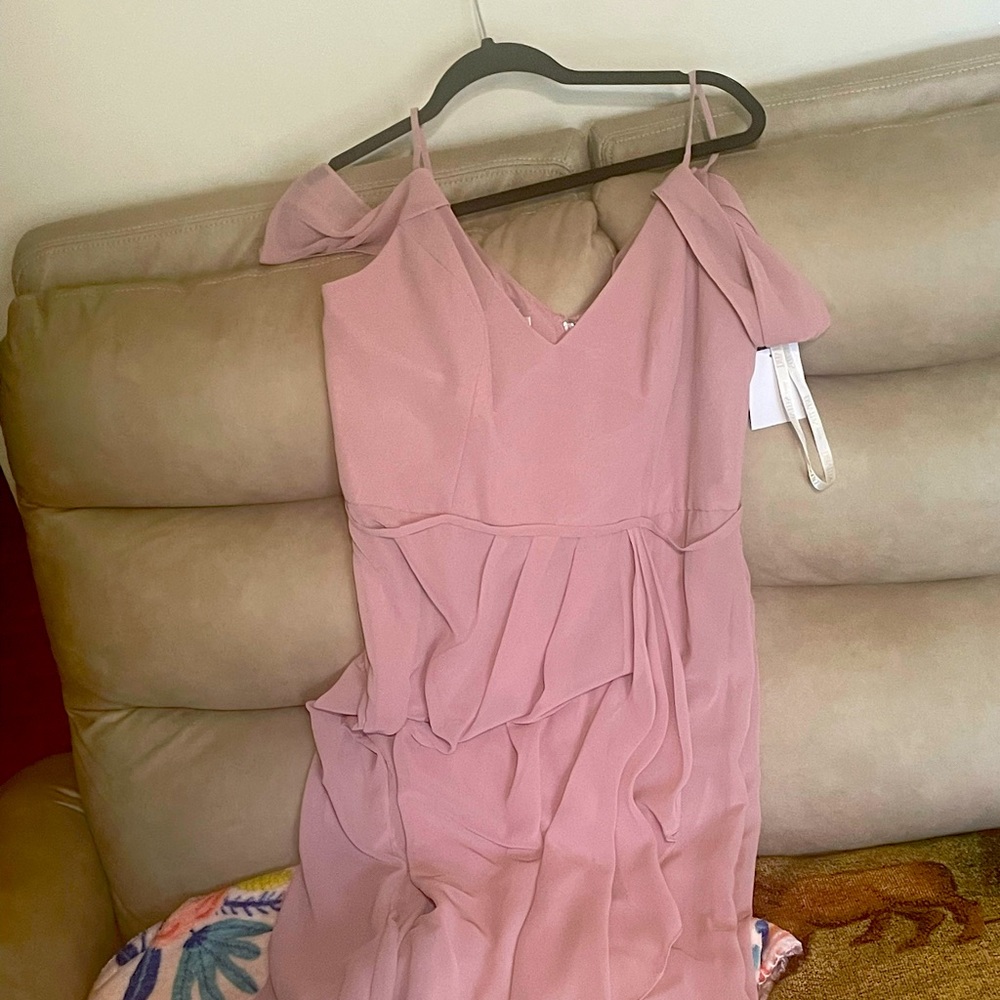 Pink Quarts David Bridals Maxi dress - new